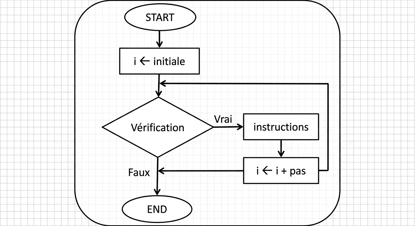Organigramme de la boucle Pour