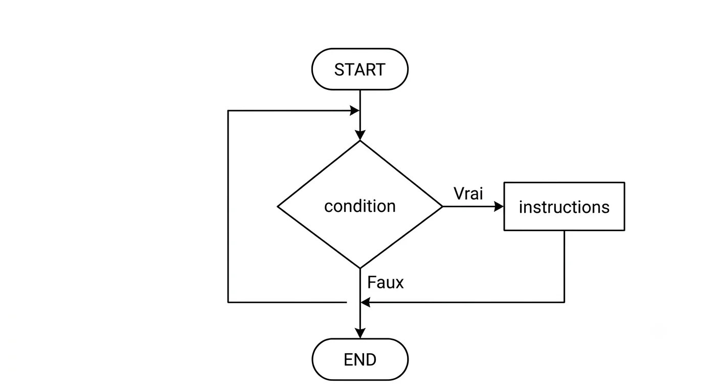 Organigramme de la boucle TantQue