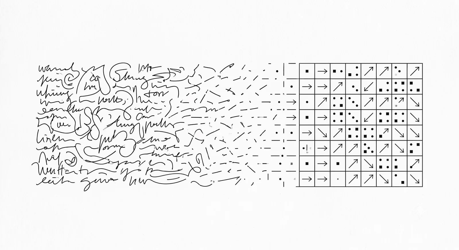 Un texte qui se transforme progressivement en vecteurs de nombres