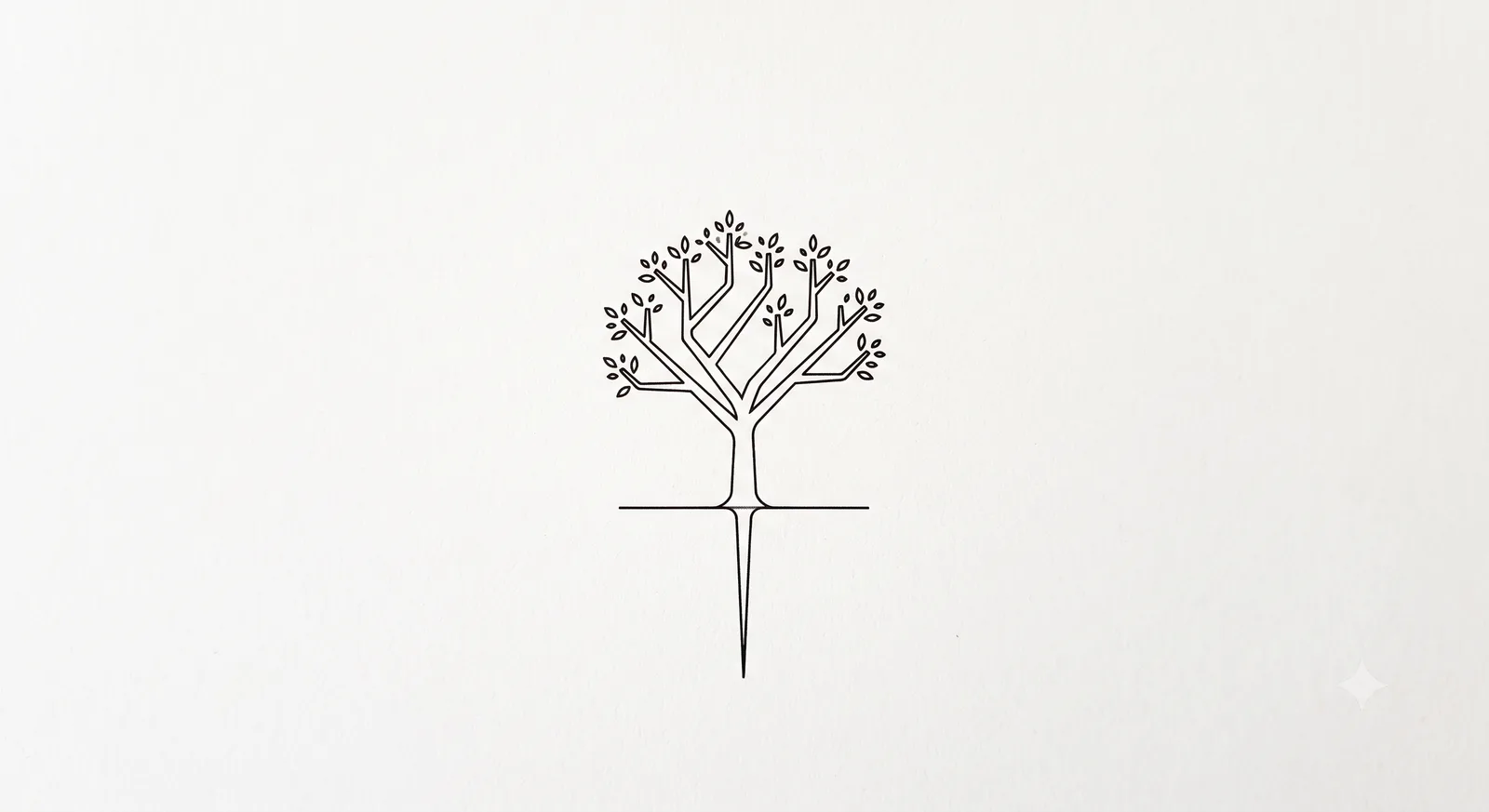 Un arbre dont plusieurs branches convergent vers une racine unique